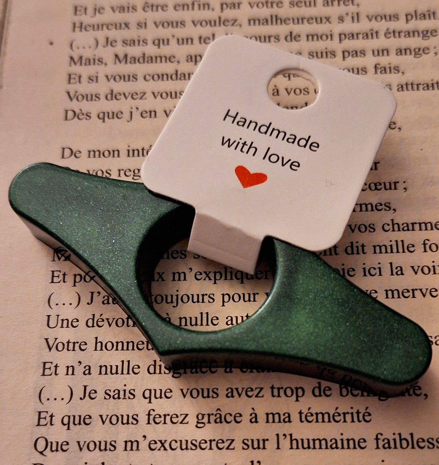 Bagues de lecture accessoires de livre résine époxy cadeau à offrir enseignants Atsem anniversaire fête des mères pères rentrée classes école