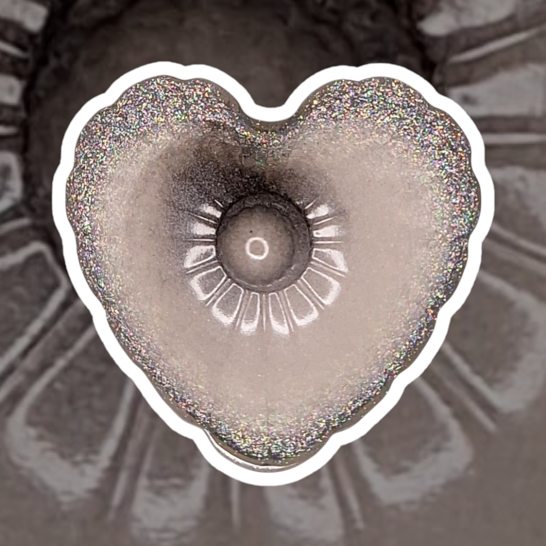 Boîte à Bijoux Cœur Résine Paillettes Holographiques