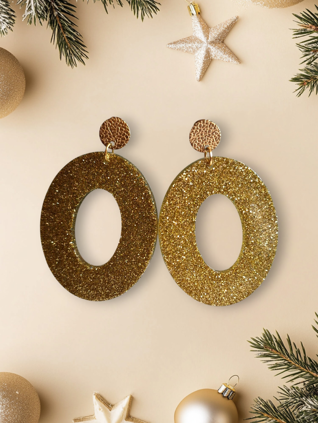 Boucles d'oreilles paillettes, tendance moderne fêtes de fin d’année Noël anniversaire accessoire de mode pour elle