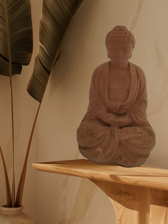 Bouddha décoration, résine naturelle idées cadeaux pour elle lui déco zen