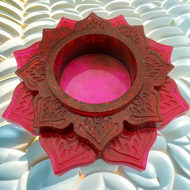Bougeoir fleur de lotus, photophore centre de table idées cadeaux décorations Noël décoration table bougie chauffe plats cadeau à faire