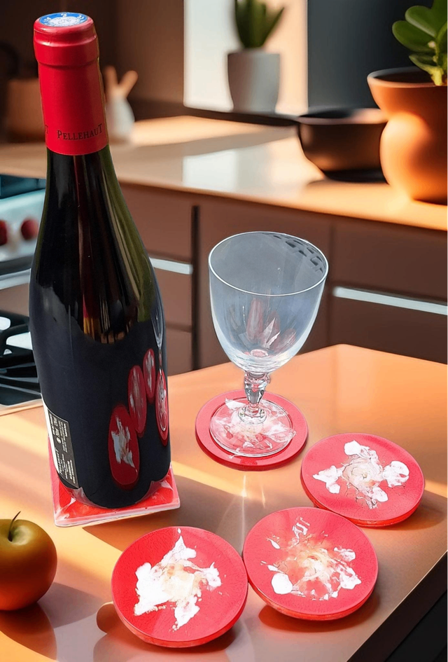 Dessous de verres Sous verres décorés décoration de table cadeau à offrir fêtes des mères fêtes des pères Noël