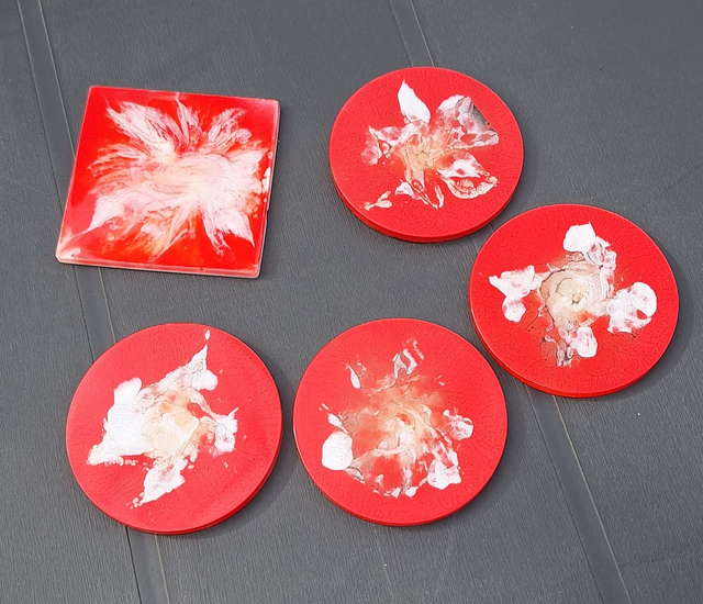 Dessous de verres Sous verres décorés décoration de table cadeau à offrir fêtes des mères fêtes des pères Noël