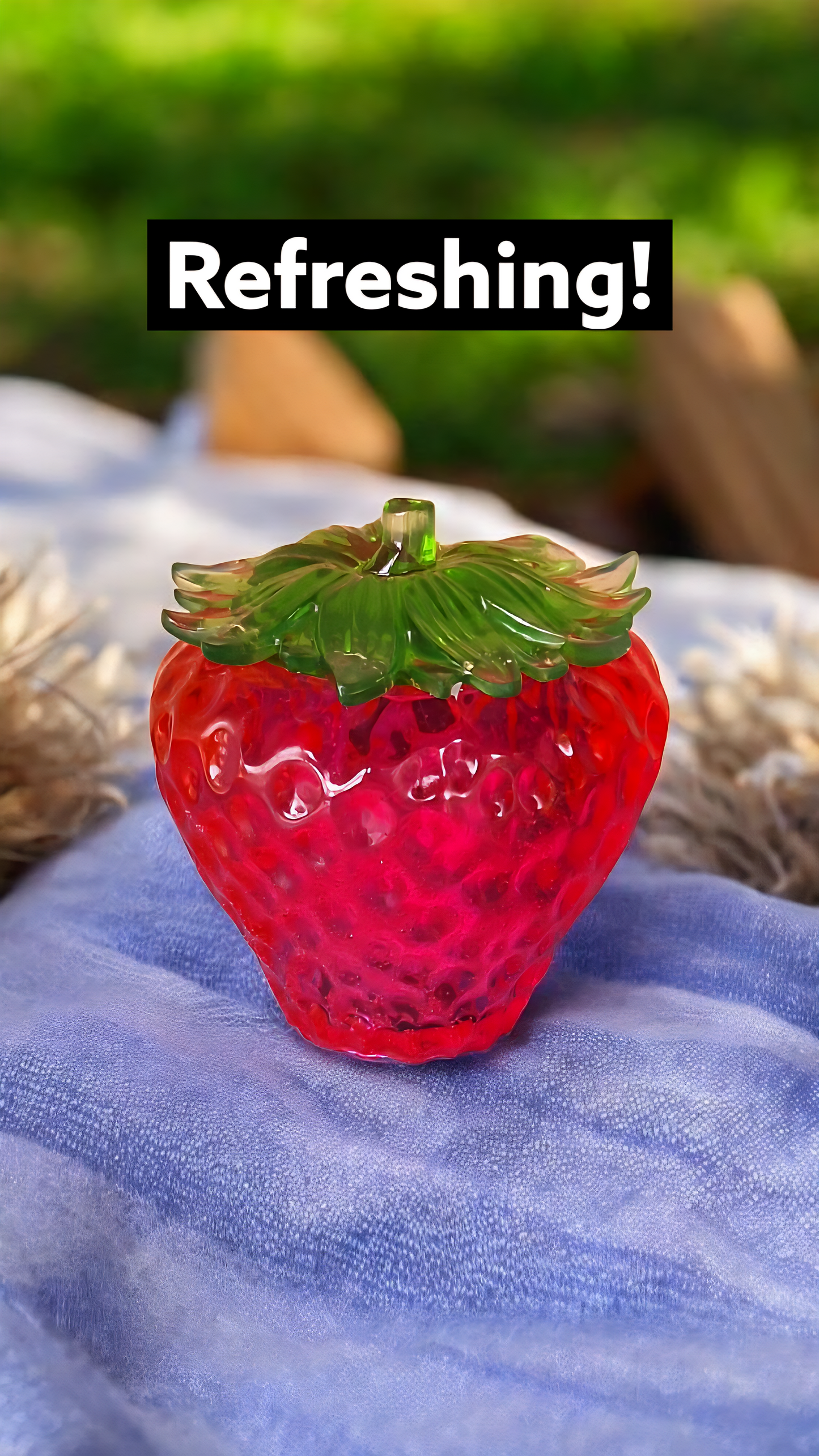 Boîte fraise en résine époxy – Rangement déco fruité