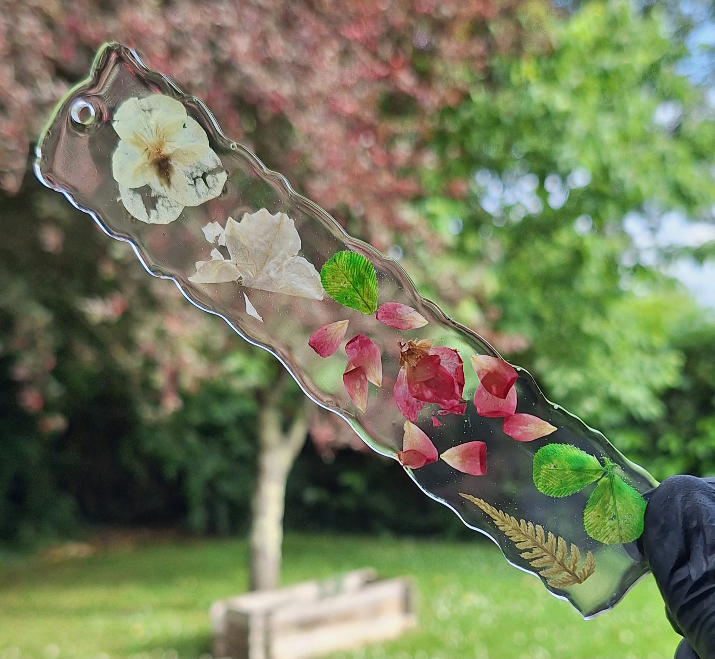 🌸Marque-pages en résine + bague de lecture assortie – Fleurs naturelles séchées 🌸