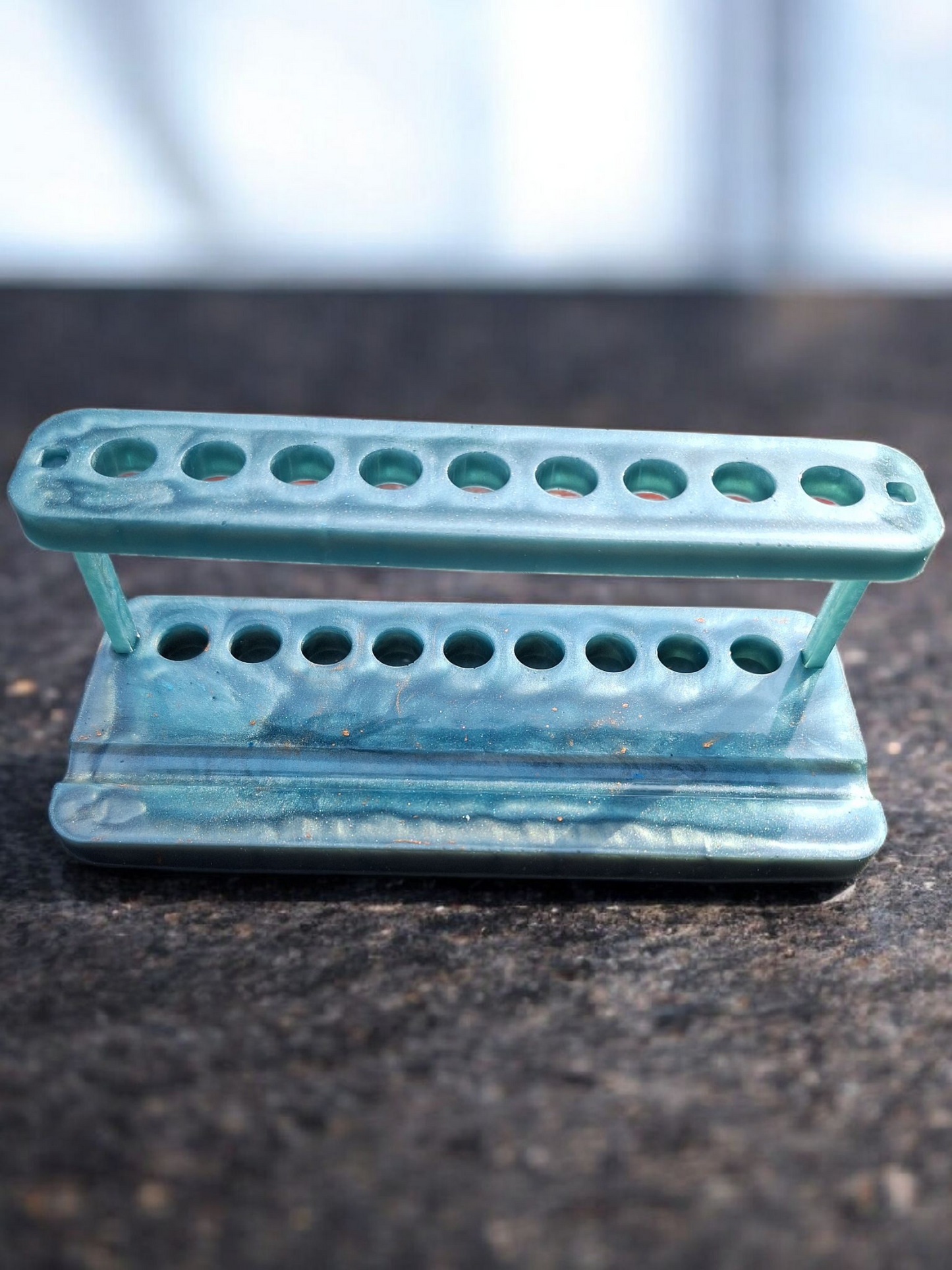 Organisateur Bureau Résine Époxy - Porte Stylos & Téléphone