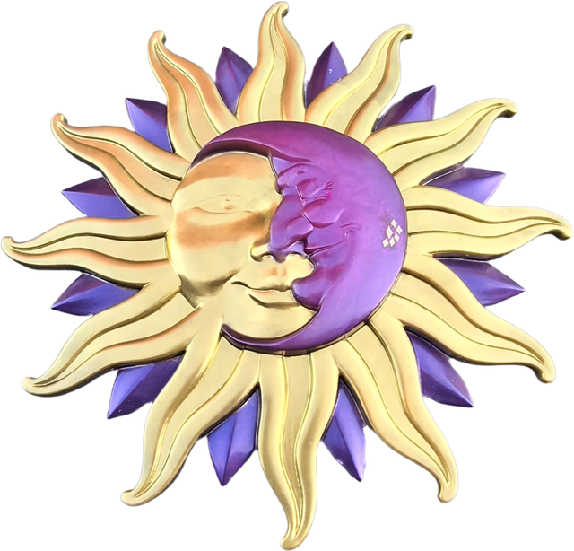 Décoration murale soleil et lune fusionnés idées cadeaux pour elle lui