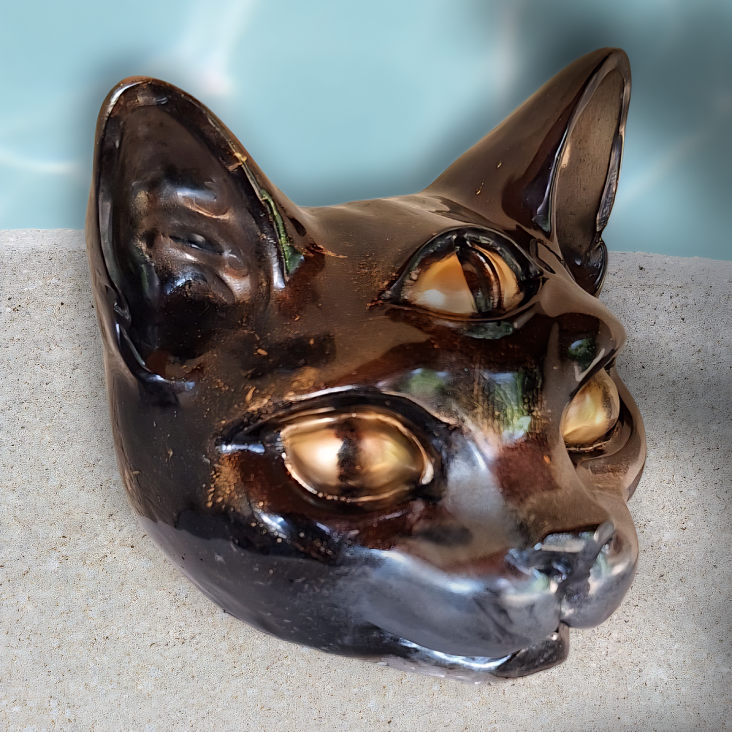 🐾 Chat Mystique au Troisième Œil – Création en Résine Époxy