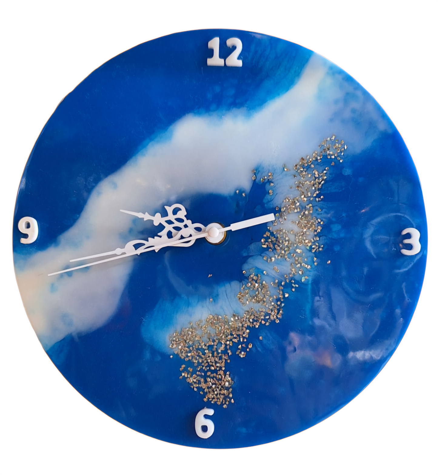 Horloge murale en résine époxy fabriquée artisanalement idée cadeau décoration intérieure