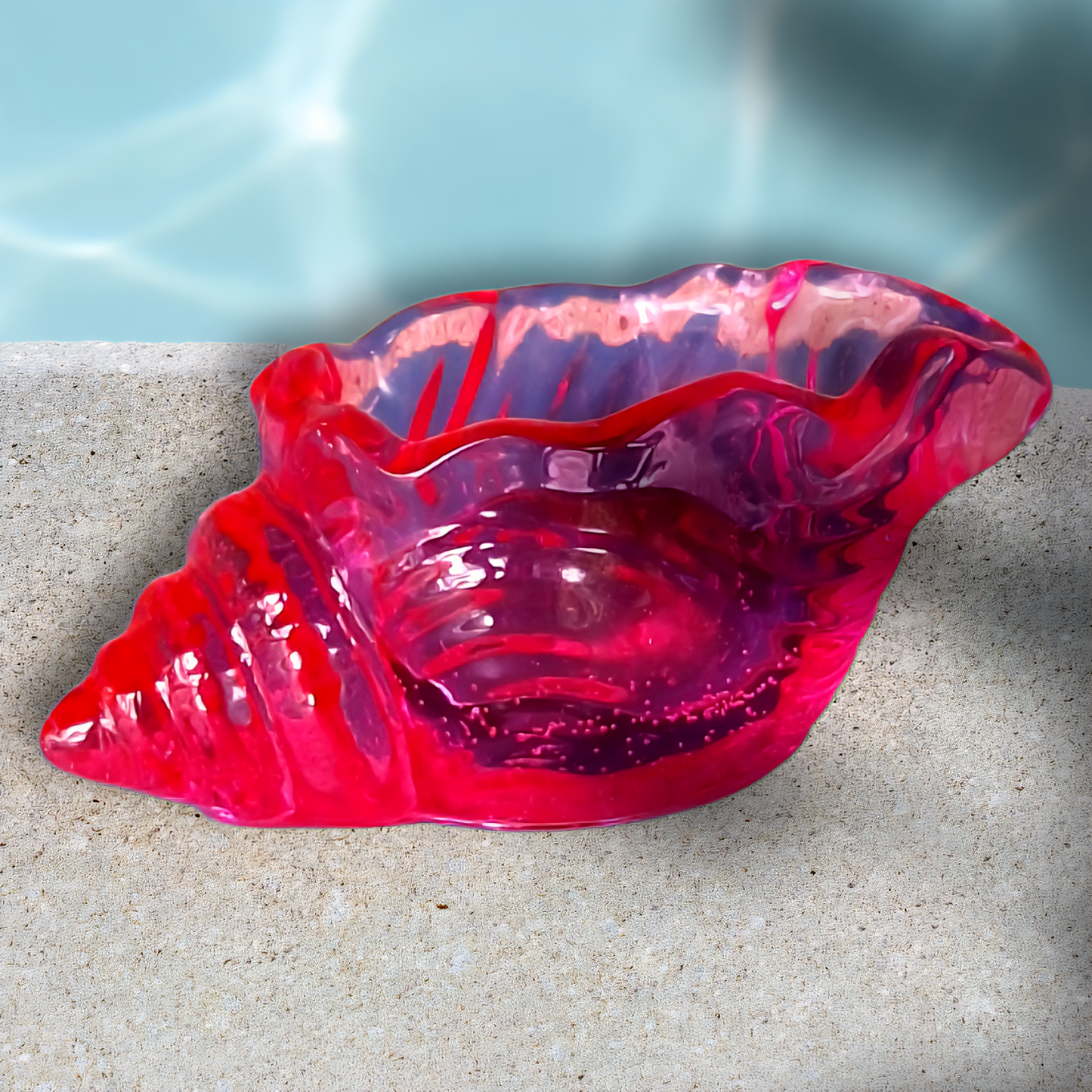 Vide-poches coquillage en résine époxy – création artisanale unique et élégante