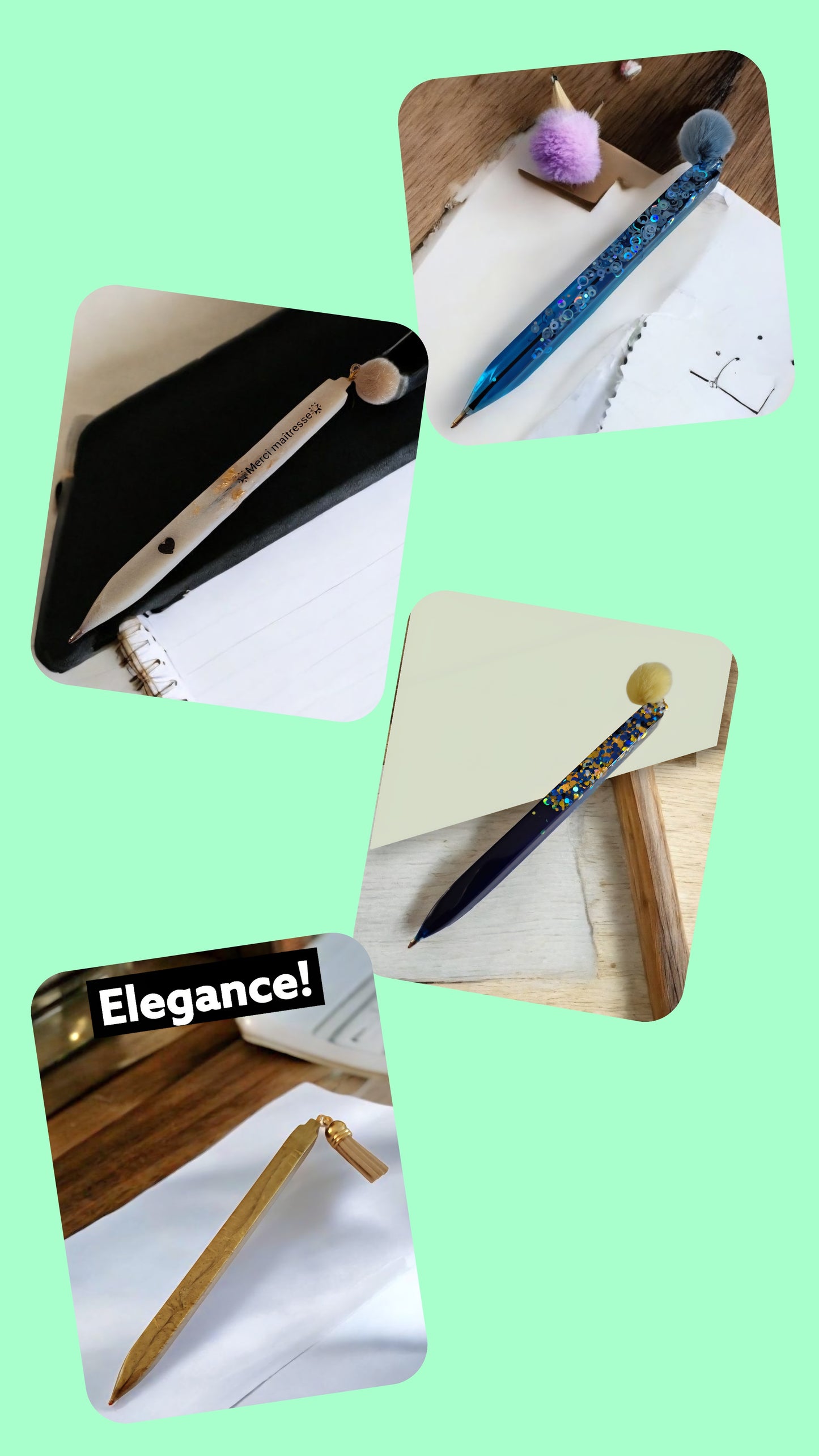 Stylos en résine époxy – Uniques et élégants ✨