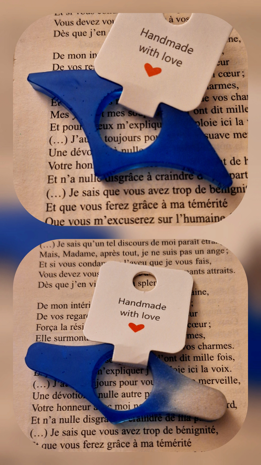 Bagues de lecture accessoires de livre résine époxy cadeau à offrir enseignants Atsem anniversaire fête des mères pères rentrée classes école