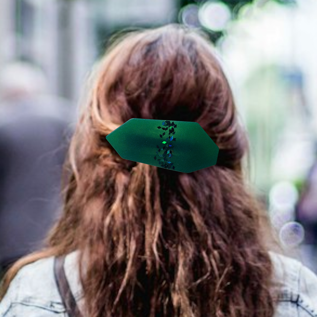 Barrettes en résine époxy artisanales – Accessoires cheveux faits main, élégants et uniques