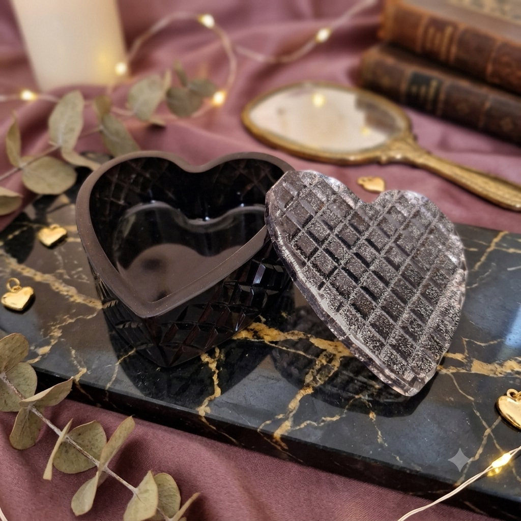 Boîte à Bijoux Cœur Scintillant  - idée cadeau pour elle