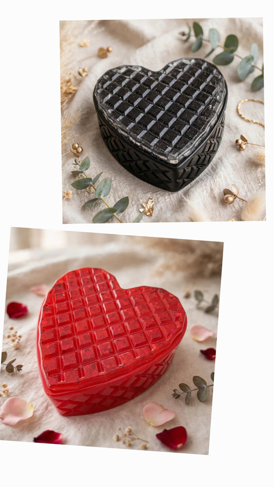 Boîte à Bijoux Cœur Scintillant  - idée cadeau pour elle