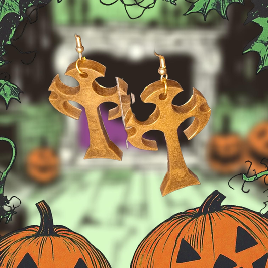 Boucles d’oreilles Halloween en résine époxy – Bijoux fantaisie faits main