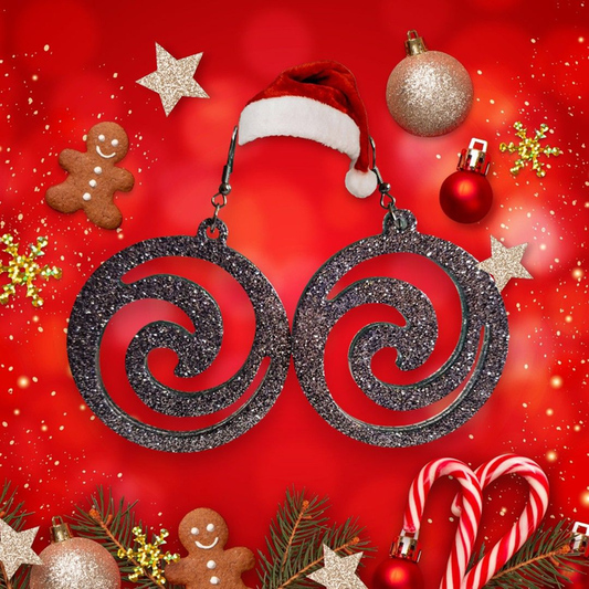 Boucles d'oreilles paillettes, tendance moderne fêtes de fin d’année Noël anniversaire accessoire de mode pour elle