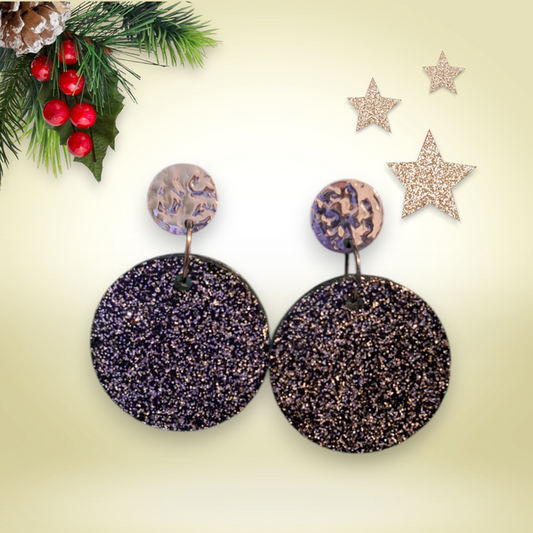 Boucles d'oreilles paillettes, tendance moderne fêtes de fin d’année Noël anniversaire accessoire de mode pour elle
