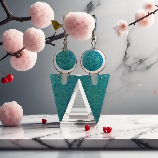 Boucles d'oreilles pendantes, résine, boucles d'oreilles colorées cadeau pour elle anniversaire accessoire de mode