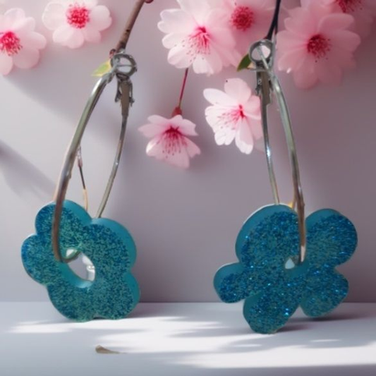 Boucles d'oreilles pendantes, résine, boucles d'oreilles colorées cadeau pour elle anniversaire accessoire de mode