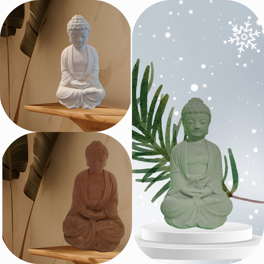 Bouddha décoration, résine naturelle idées cadeaux pour elle lui déco zen
