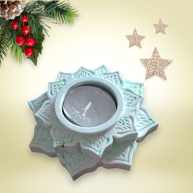 Bougeoir fleur de lotus, photophore centre de table idées cadeaux décorations Noël décoration table bougie chauffe plats cadeau à faire