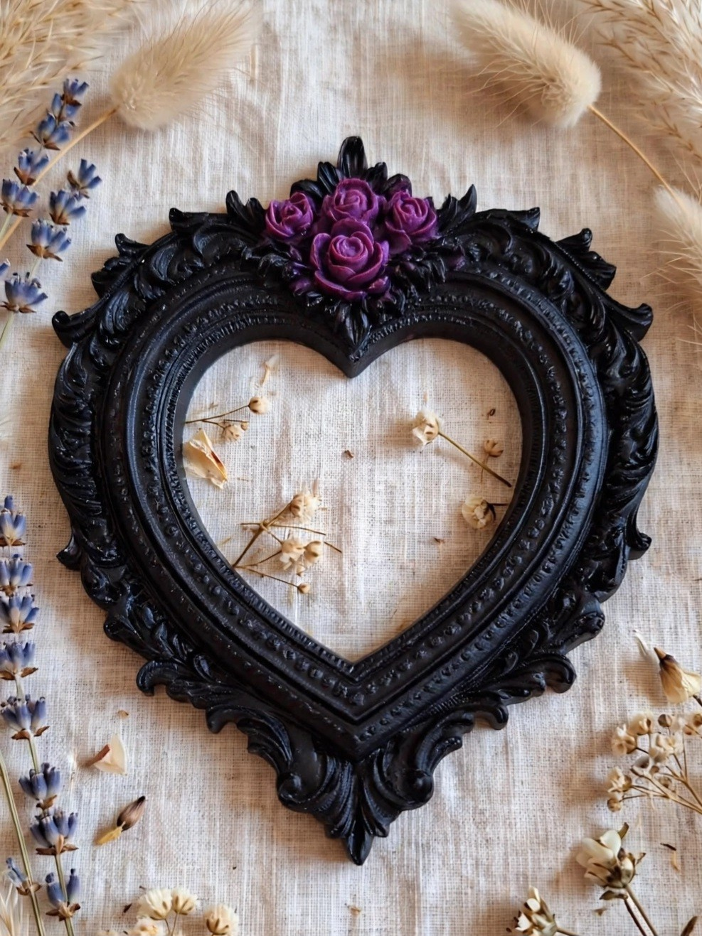 Mini Cadre Cœur Baroque - Déco Gothique et Romantique 8 cm - idée cadeau pour elle, lui