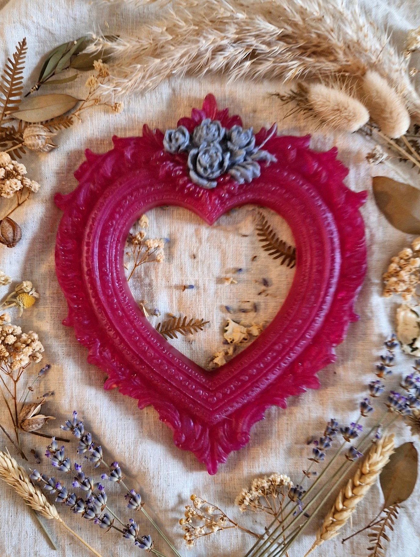 Mini Cadre Cœur Baroque - Déco Gothique et Romantique 8 cm - idée cadeau pour elle, lui