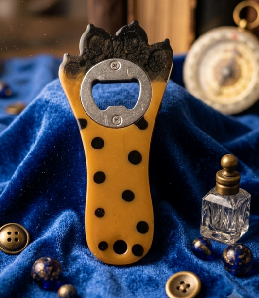Décapsuleur "Patte de Félin" artisanal – Motif Léopard -  idée cadeau pour lui, elle