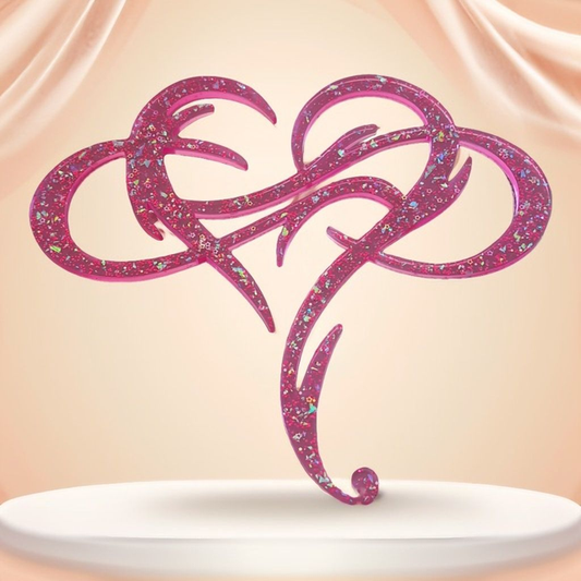 Sculpture de cœur en résine époxy, idées cadeaux pour elle lui décoration intérieure