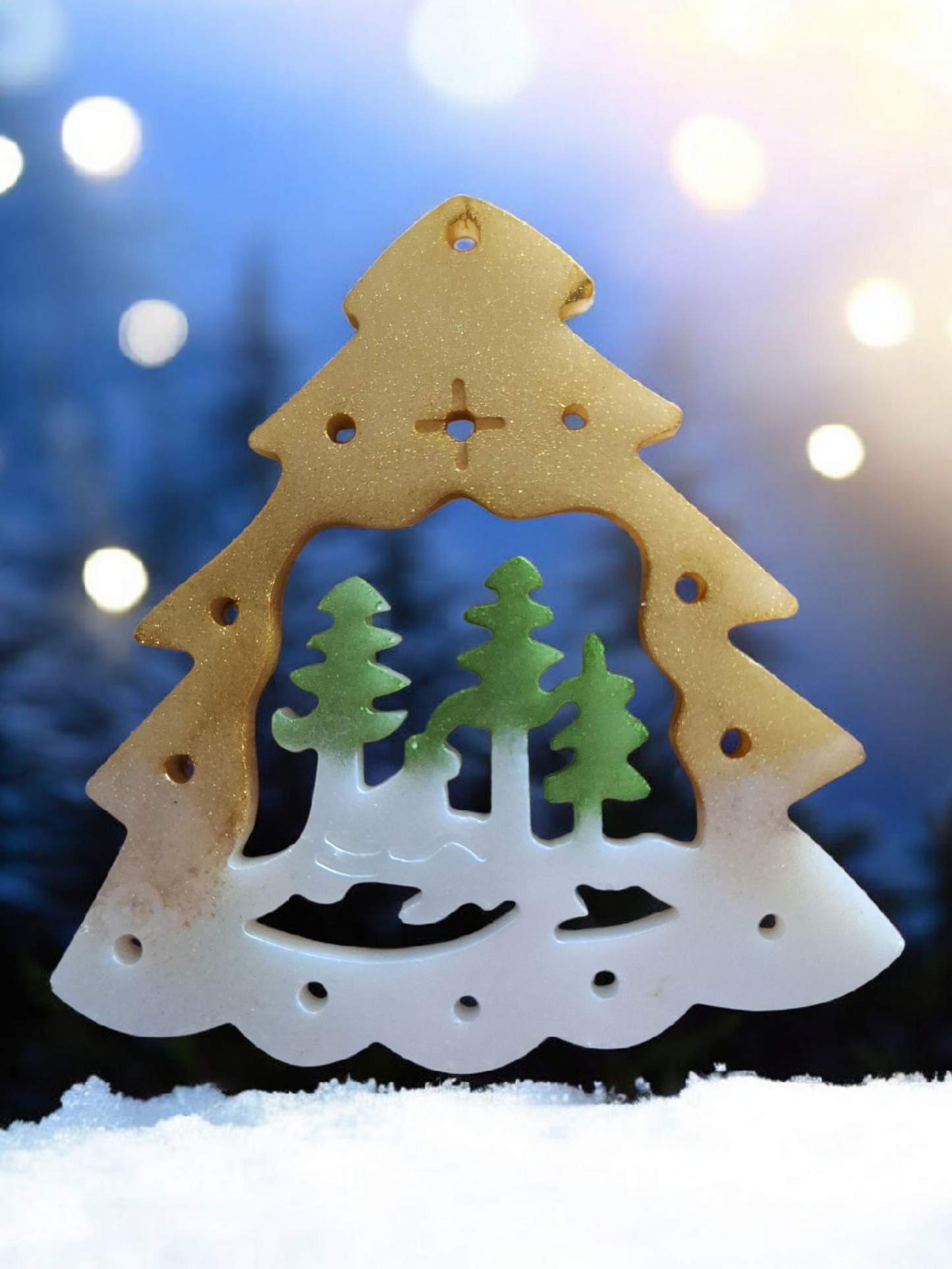 Décorations de Noël Pailletées – Sapin, Chaussette, Bonhomme de Neige – Ornements Festifs 🎄