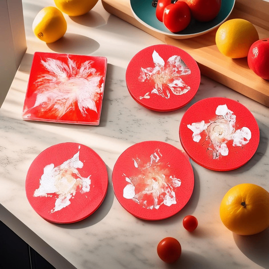 Dessous de verres Sous verres décorés décoration de table cadeau à offrir fêtes des mères fêtes des pères Noël