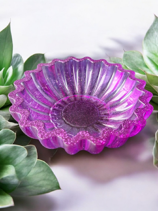 Coupelle Décorative Scintillante Violette | Vide-Poches Bijoux ou Clés