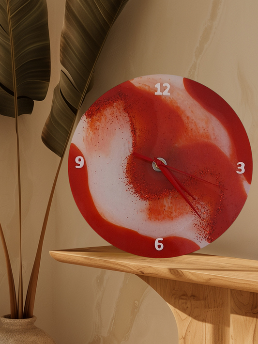 Horloge murale en résine époxy fabriquée artisanalement idée cadeau décoration intérieure