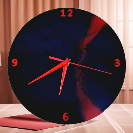 Horloge murale en résine époxy fabriquée artisanalement idée cadeau décoration intérieure