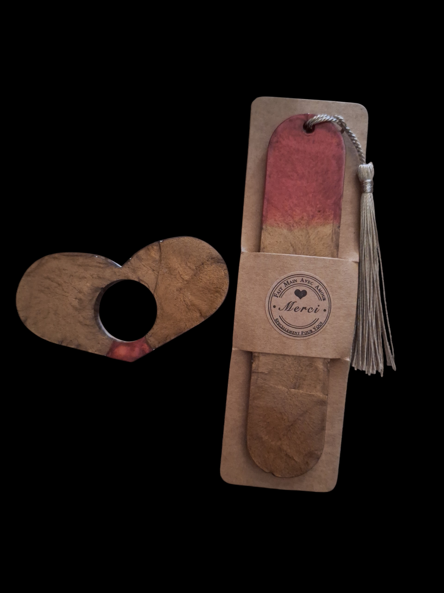 Marque-Page et Bague de Lecture Artisanale : Coffret Lecture Résine Époxy