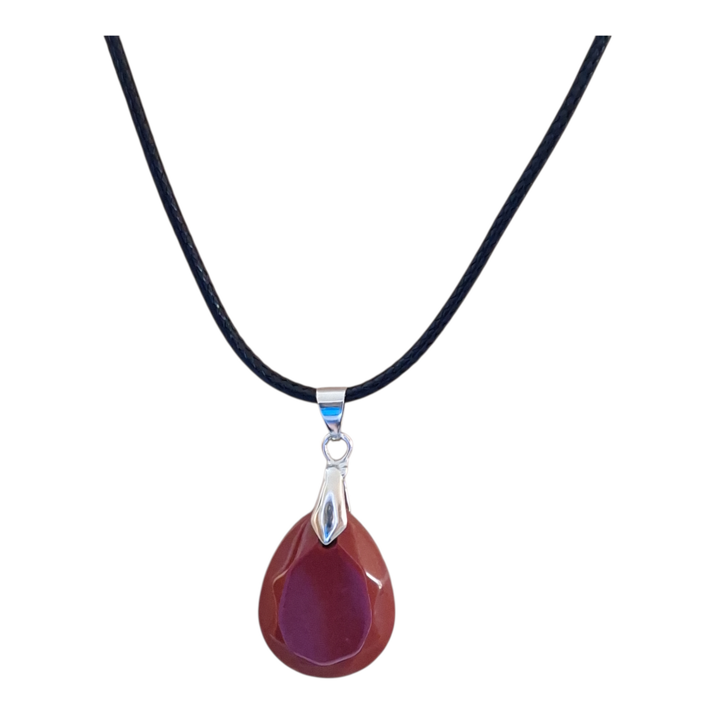Pendentif Goutte Artisanal Résine Marron Terracotta et Éclats de Mica