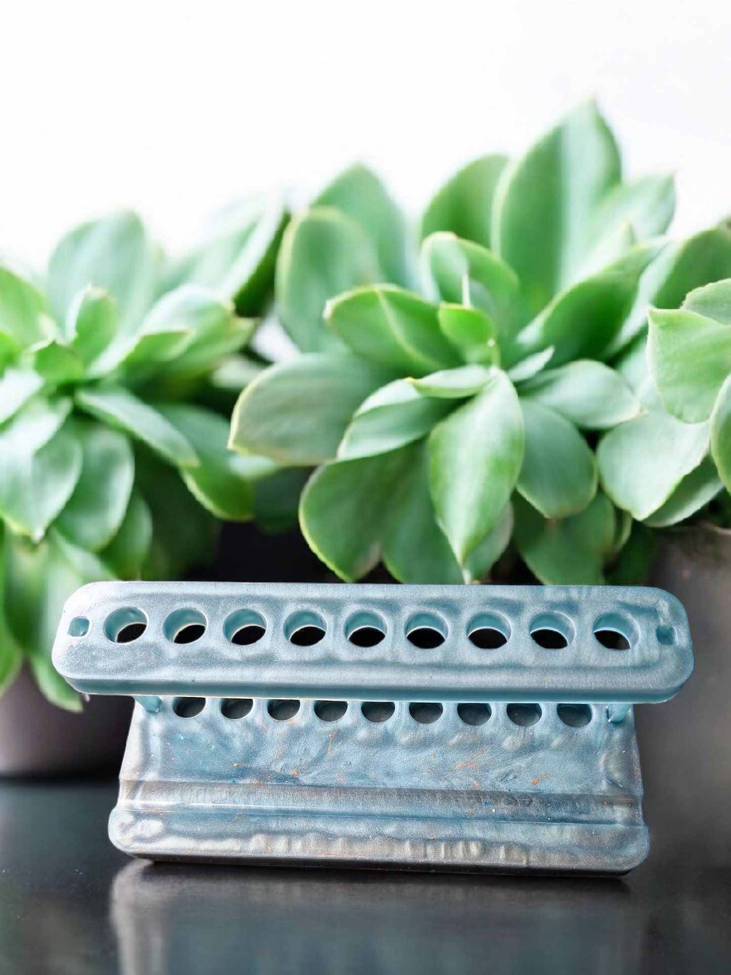 Organisateur Bureau Résine Époxy - Porte Stylos & Téléphone