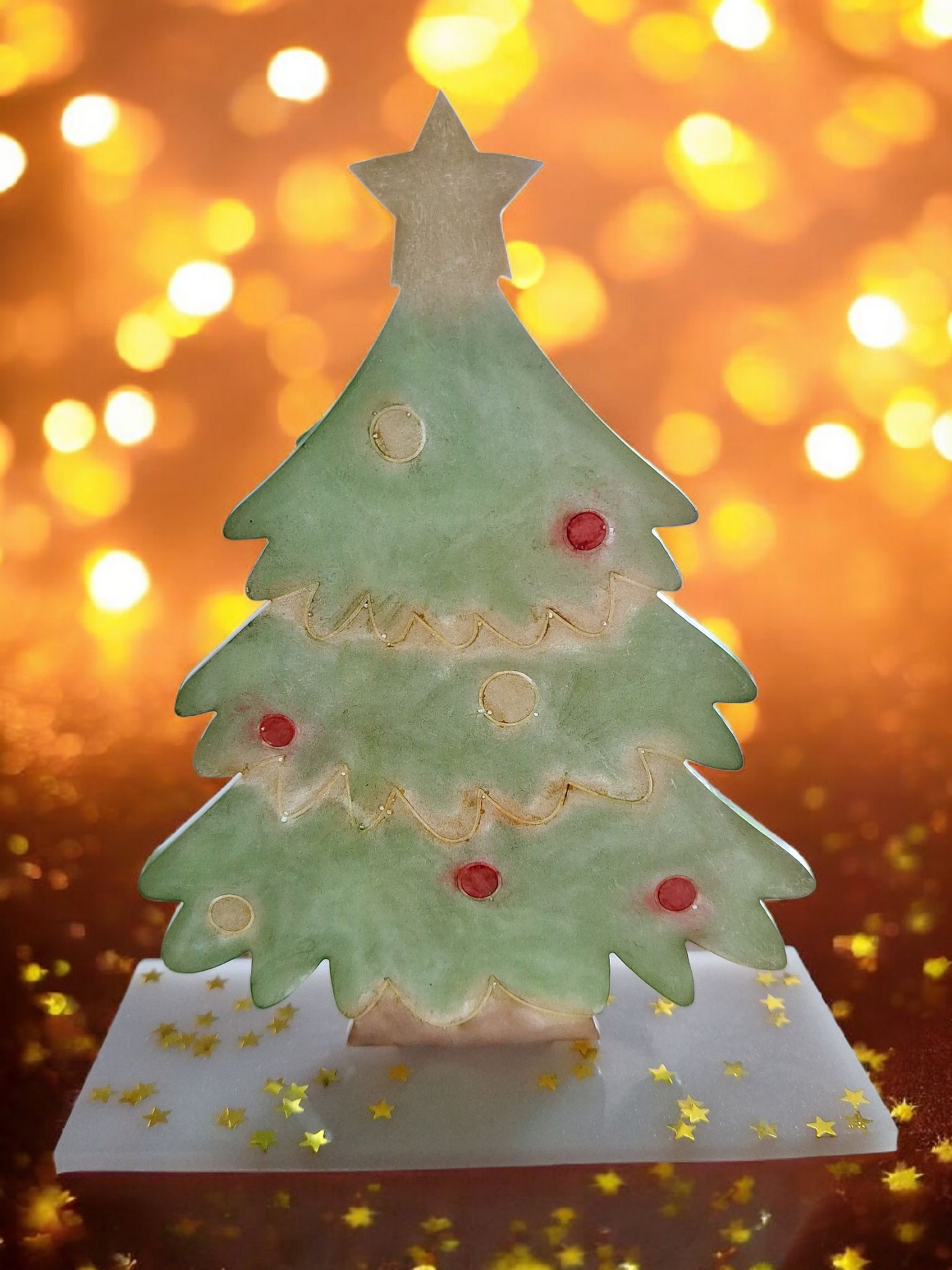 Décoration de Noël en Résine Époxy : Figurine Lumineuse Père Noël, Bonhomme de Neige et Sapin