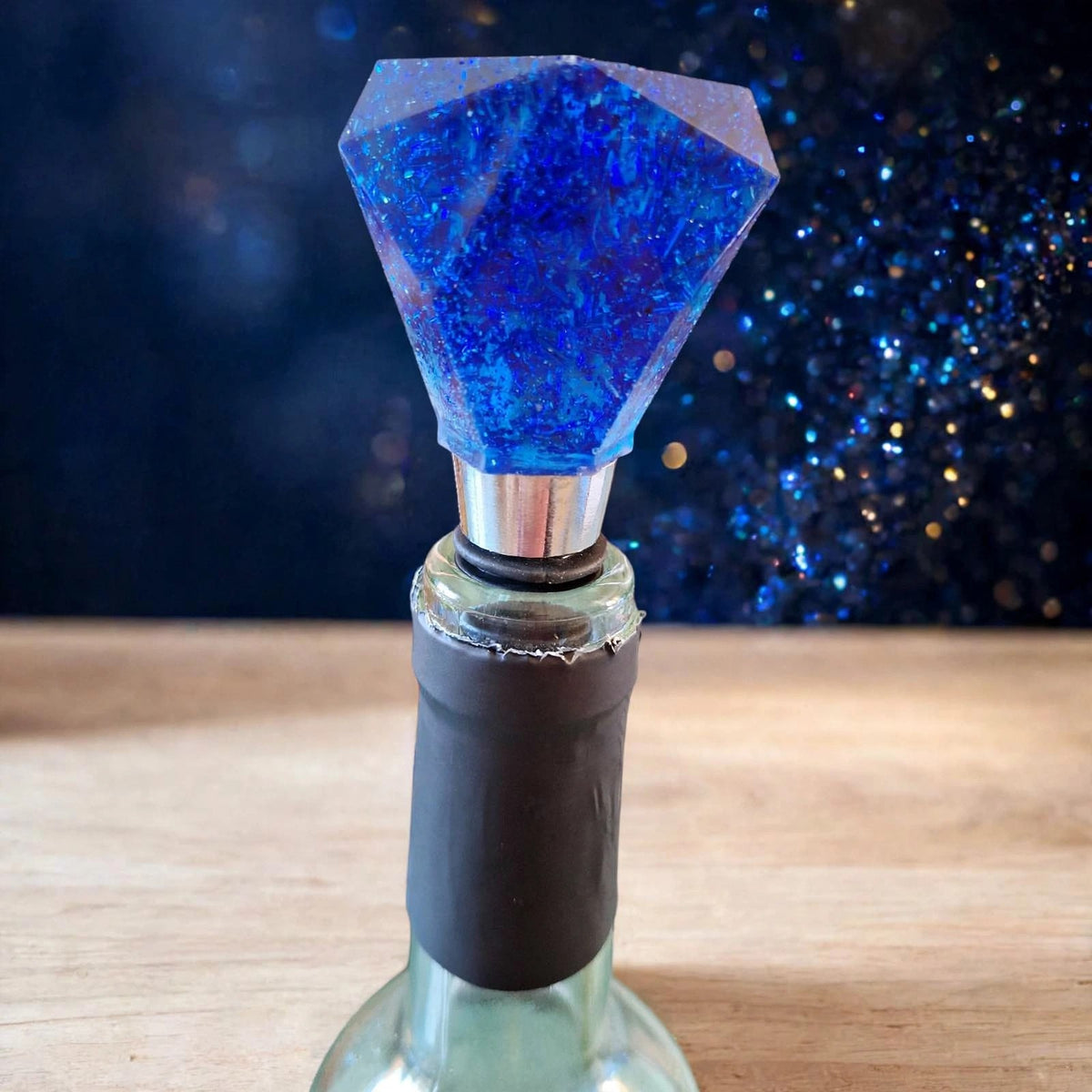 Bouchon de Bouteille en Résine Artisanale - Fait Main - Diamant | Résin'éclat