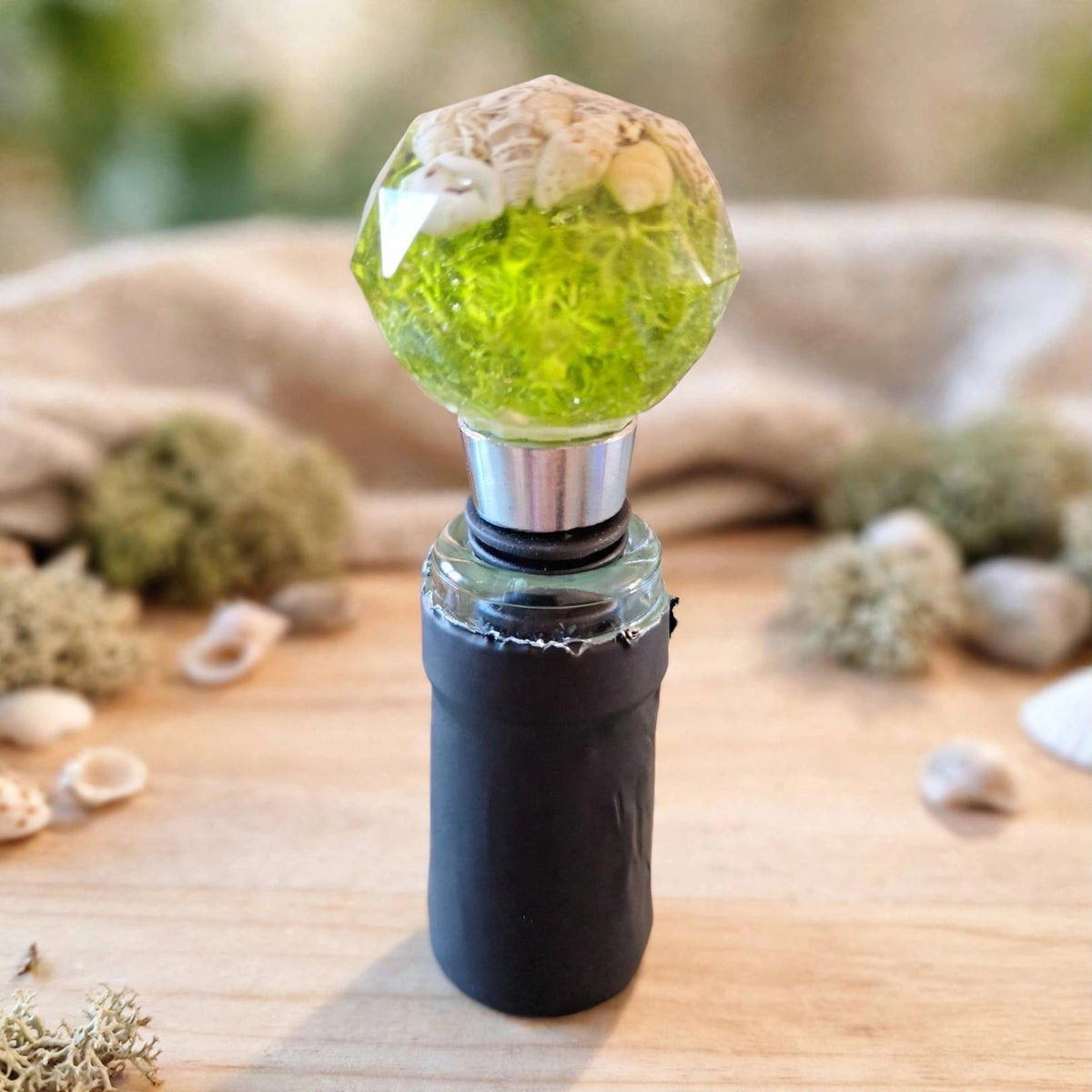 Bouchon de Bouteille en Résine Artisanale - Fait Main - Diamant | Résin'éclat