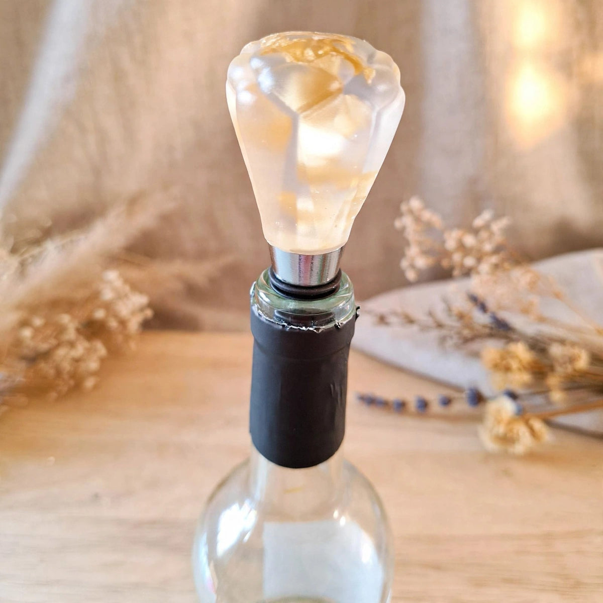 Bouchon de Bouteille en Résine Artisanale - Fait Main - Diamant | Résin'éclat