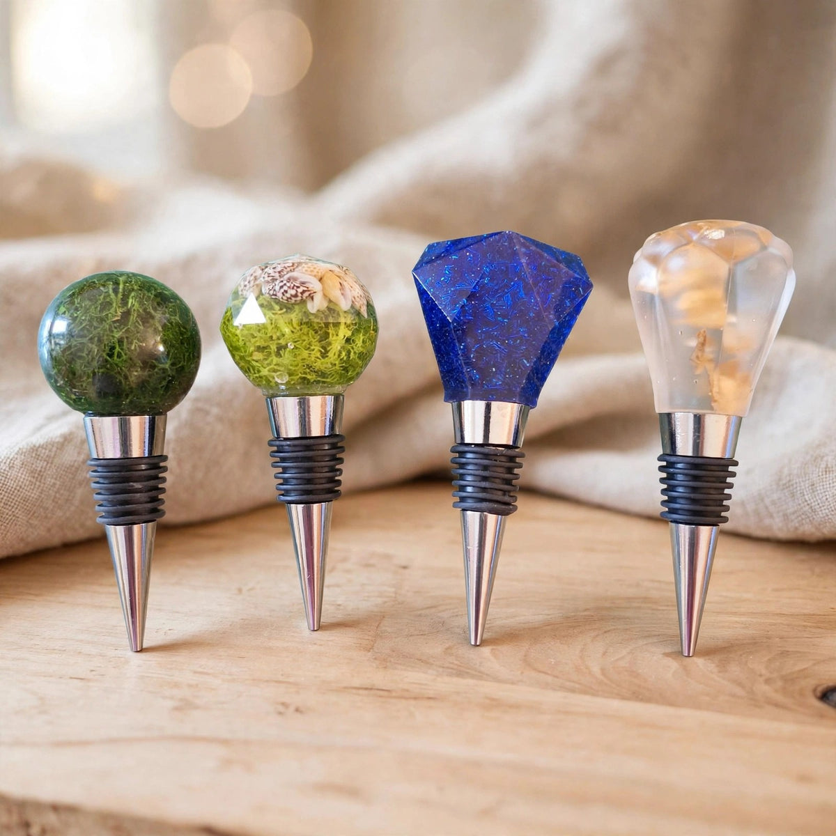 Bouchon de Bouteille en Résine Artisanale - Fait Main - Diamant | Résin'éclat