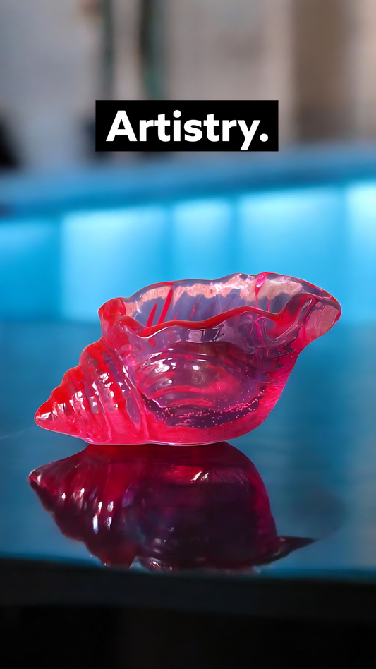 Vide-poches coquillage en résine époxy – création artisanale unique et élégante