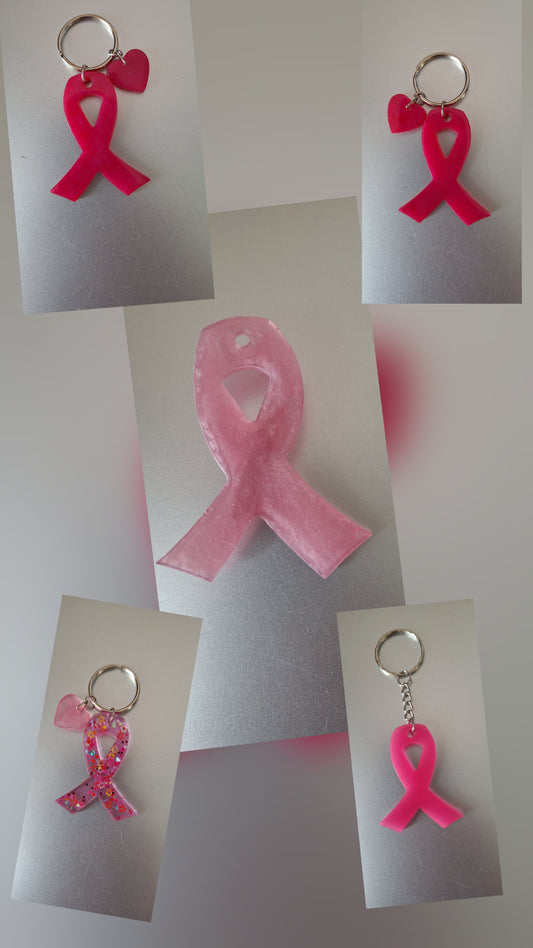Ruban rose en résine – Octobre Rose